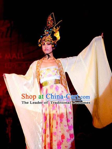 Tang Dynasty Chinese Dance Costumes Opera Costume and Hair Accessories Complete Set for Women