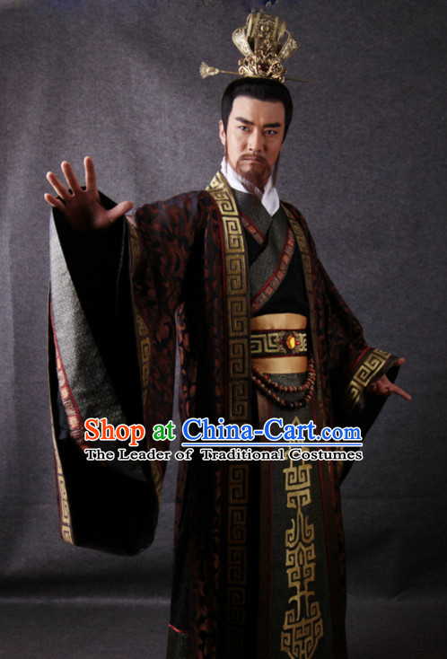 Three Kingdoms Chinese Emperor Wei Wendi Costume Costumes Clothing Clothes Garment Outfits Suits for Men