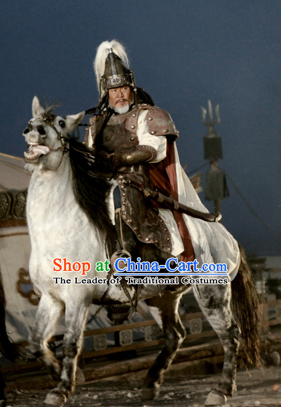 Song Dynasty Superhero Knight General Armor Costume Costumes Dresses Clothing Clothes Garment Outfits Suits Complete Set for Men