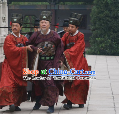 Song Dynasty Chinese Statesman Historian Essayist Calligrapher and Poet Ouyang Xiu Costume Costumes Dresses Clothing Clothes Garment Outfits Suits Complete Set for Men