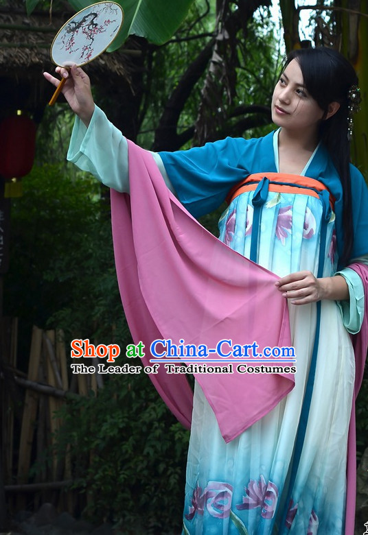 Chinese Costumes Tang Dynasty Classic Fan Dance Costume Free Custom Tailored Service