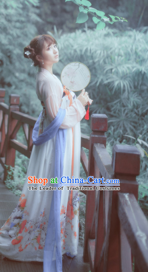 Tang Dynasty Ancient Chinese People Garments and Headpieces Complete Set for Women