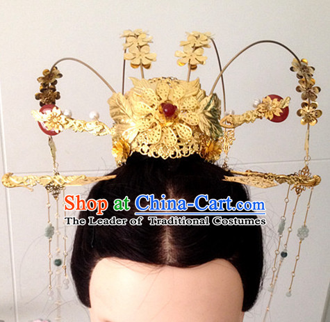 Chinese Ancient Style Crown Headwear Headpieces Hair Jewelry Hairpin for Women