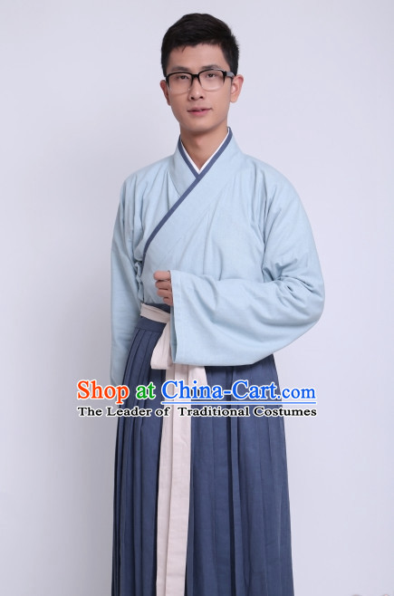 Chinese Costume Chinese Costumes Hanfu Han Dynasty Ancient China Scholar Clothing Dresses Garment Suits Clothes Complete Set for Men