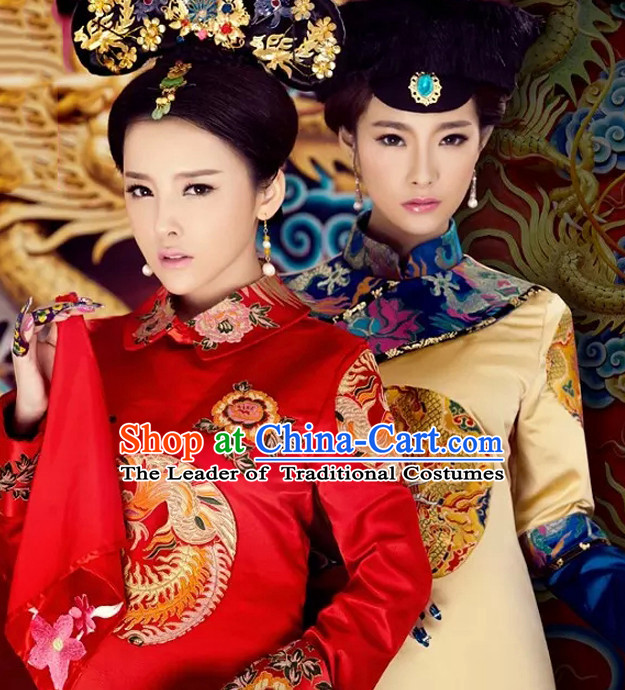 Qing Dynasty Women Empress Queen Costumes Kimono Costumes Costume Wholesale Clothing Dance Costumes Cosplay
