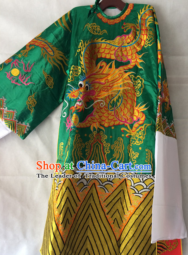 Chinese Opera Embroidered Dragon Robe Costume Traditions Culture Dress Masquerade Costumes Kimono Chinese Beijing Clothing for Men