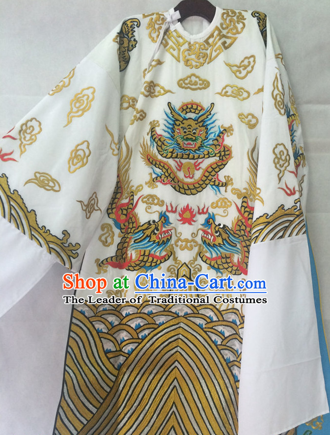 Chinese Opera Embroidered Dragon Robe Costume Traditions Culture Dress Masquerade Costumes Kimono Chinese Beijing Clothing for Men