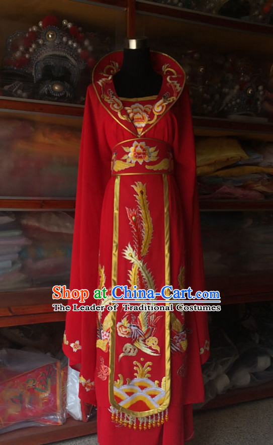 Chinese Opera Embroidered Empress Costume Traditions Culture Dress Masquerade Costumes Kimono Chinese Beijing Clothing for Women