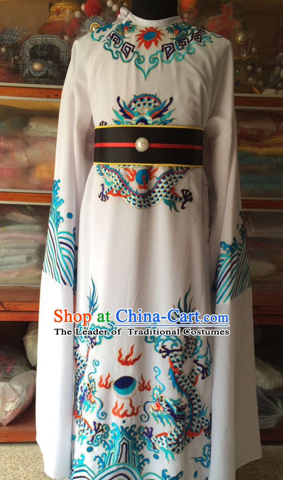 Chinese Opera Embroidered Dragon Robe Costume Traditions Culture Dress Masquerade Costumes Kimono Chinese Beijing Clothing for Men