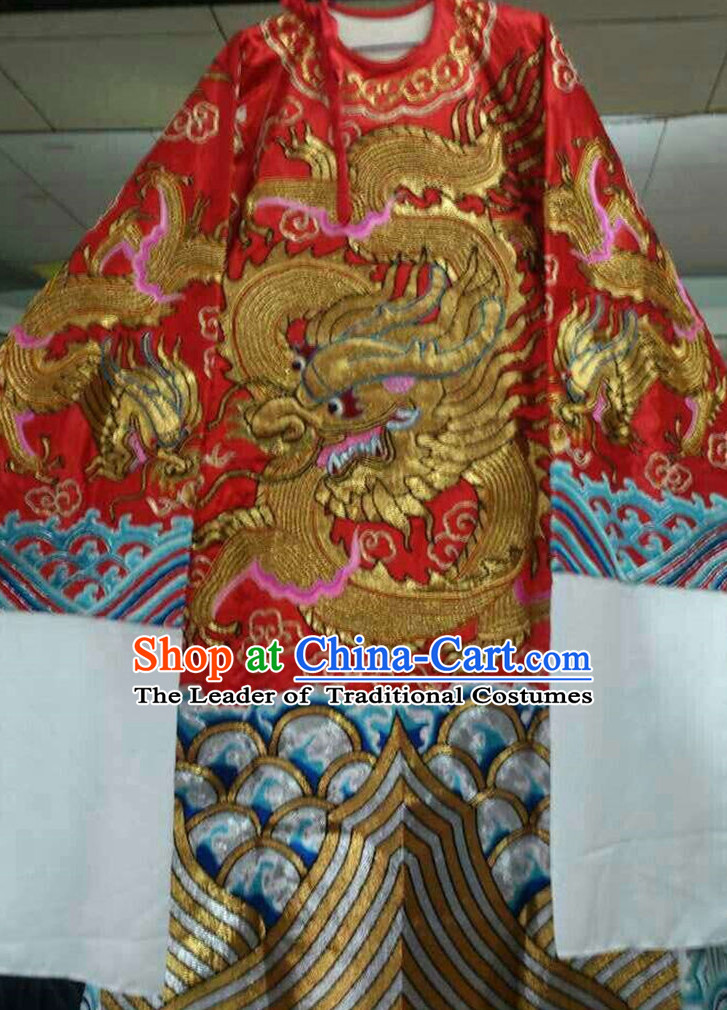 Chinese Opera Classic Dragon Robe Costumes Chinese Costume Dress Wear Outfits Suits for Men