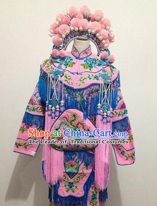 Chinese Opera Classic Embroidered Armor Costumes Chinese Costume Dress Wear Outfits Suits and Crown for Women