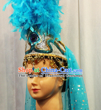 Chinese Dance Apparel Hair Jewelry Xinjiang Asian Fashion Wholesale Stage Performance Headdress Folk Decorations