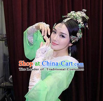 Chinese Stage Performance Classic Dance Apparel Folk Dancing Headdress Headpieces Hair Accessories