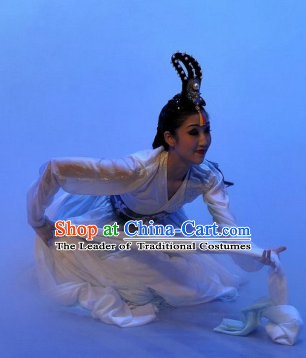 Long Water Sleeve South Korean North Korea Chaoxian Ethnic Minority Dance Costumes Complete Set for Women