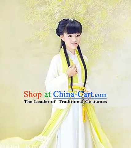 Chinese Han Dynasty Costume Ancient China Ethnic Costumes Han Fu Dress Wear Outfits Suits Clothing for Kids