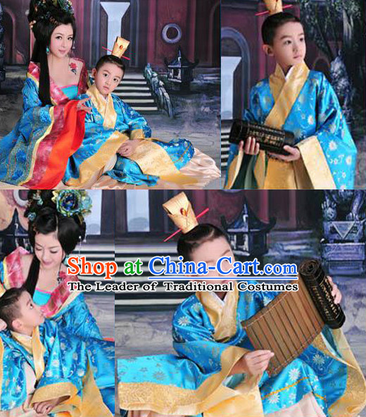 Chinese Han Dynasty Costume Ancient China Costumes Han Fu Dress Wear Outfits Suits Clothing for Women and Kids