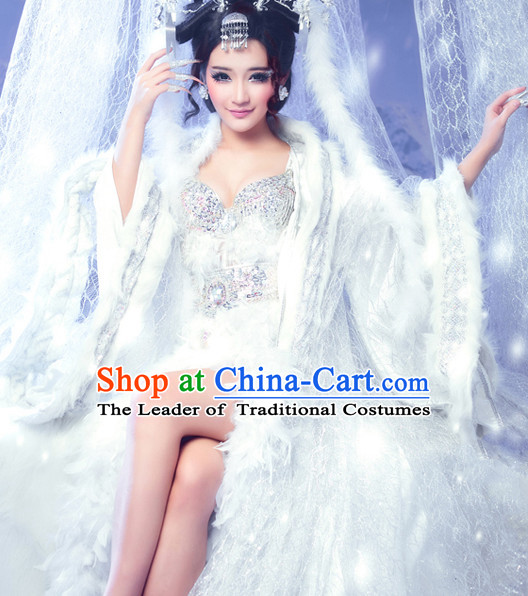 Chinese Winter Queen Costume Ancient China Costumes Han Fu Dress Wear Outfits Suits Clothing for Women