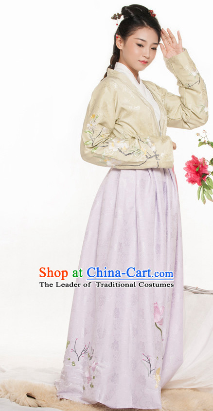Chinese Ancient Han Dynasty Lady Spring Summer Costume China online Shopping Traditional Costumes Dress Wholesale Asian Culture Fashion Clothing and Hair Accessories for Women