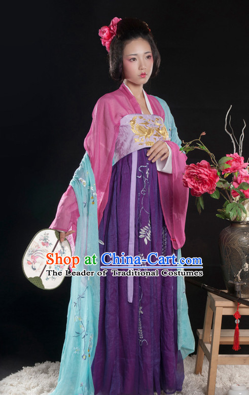 Asian Fashion Chinese Ancient Tang Dynasty Lady Clothes Costume China online Shopping Traditional Costumes Dress Wholesale Culture Clothing and Hair Accessories for Women