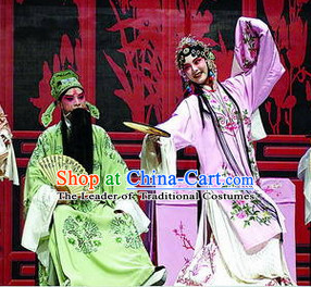 Ancient Chinese Asian Peking Opera Costumes Hua Dan Costume and Headwear Complete Set