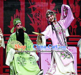 Ancient Chinese Asian Peking Opera Costumes Hua Dan Costume and Headwear Complete Set