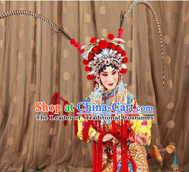 Chinese Opera Costumes Beijing Opera Costume Peking Stage Hua Dan Dress Dragon Robe Complete Set for Women