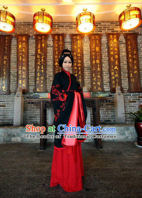 Chinese Costumes Chinese Ancient Costumes Han Dynasty Dress Costume and Hat Complete Set