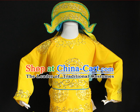 Chinese Costumes Chinese Opera Solider Costumes Dress Costume and Hat Complete Set
