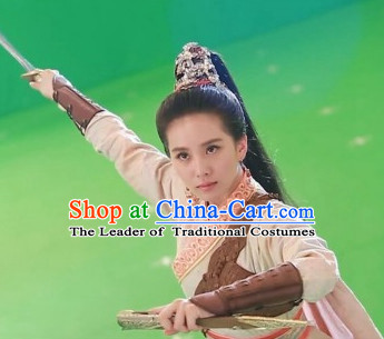 Ancient Chinese Swordswomen Wigs and Headpieces Hair Fascinators Headpieces