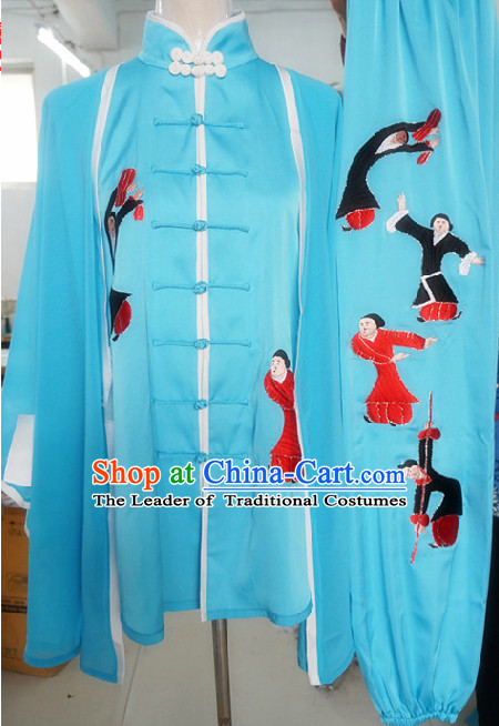 Top Tai Chi Chuan Uniform Taekwondo Karate Outfit Aikido Wing Chun Kungfu Wing Tsun Boys Martial Arts Supplies Clothing and Mantle