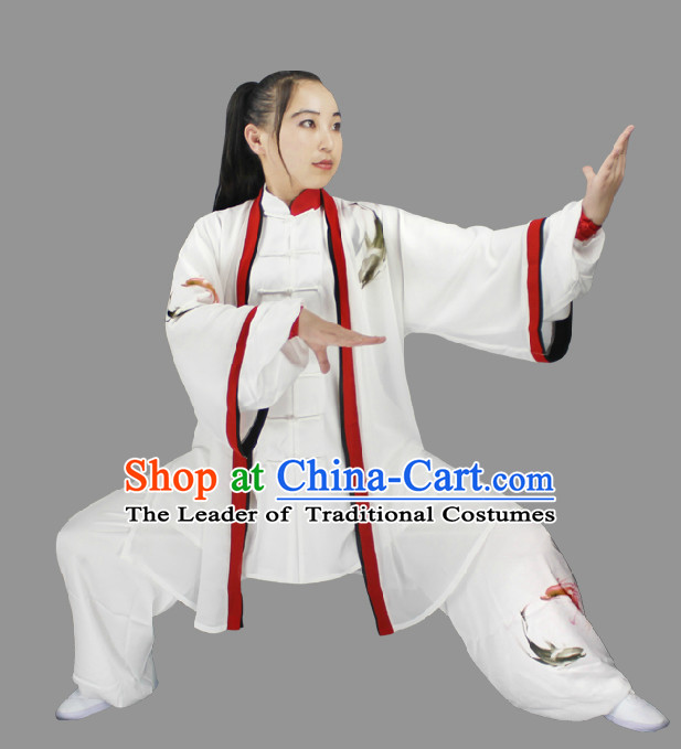 Top Long Sleeves Tai Chi Wing Chun Uniform Martial Arts Supplies Supply Karate Gear Martial Arts Uniforms Clothing and Veil for Women or Girls