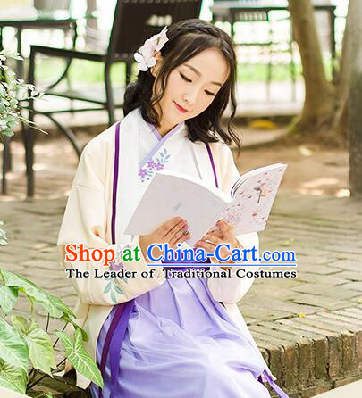 Chinese Han Dynasty Princess Dress Clothing and Hair Jewelry Complete Set for Women and Girls