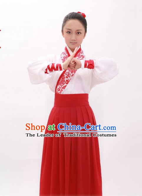Chinese Han Dynasty Princess Dress Clothing and Hair Jewelry Complete Set for Women and Girls