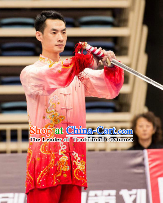 Tai Chi Swords Taiji Tai Ji Sword Martial Arts Supplies Chi Gong Qi Gong Kung Fu Kungfu Uniform Clothing Costume Suits Uniforms for Men and Boys