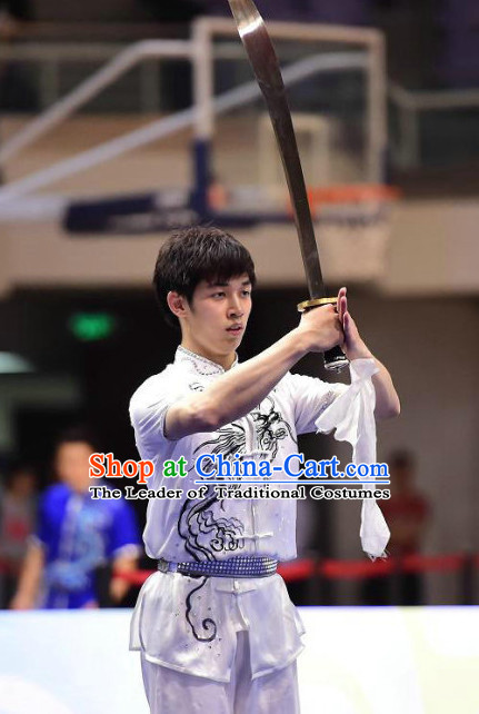 Tai Chi Sword Competition Outfit Taiji Swords Contest Jacket Pants Supplies Custom Kung Fu Costume Martial Arts Clothing for Men Women Kids Boys Girls