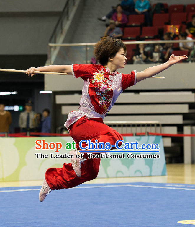 Top Wushu Competition Suits Southern Fist Tourament Qigong Kung Fu Training Karate Clothes Shaolin Outfit Martial Arts Uniform for Men Women Girls Boys Kids Adults