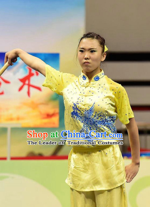 Top Wushu Competition Suits Southern Fist Tourament Qigong Kung Fu Training Karate Clothes Shaolin Outfit Martial Arts Uniform for Men Women Girls Boys Kids Adults
