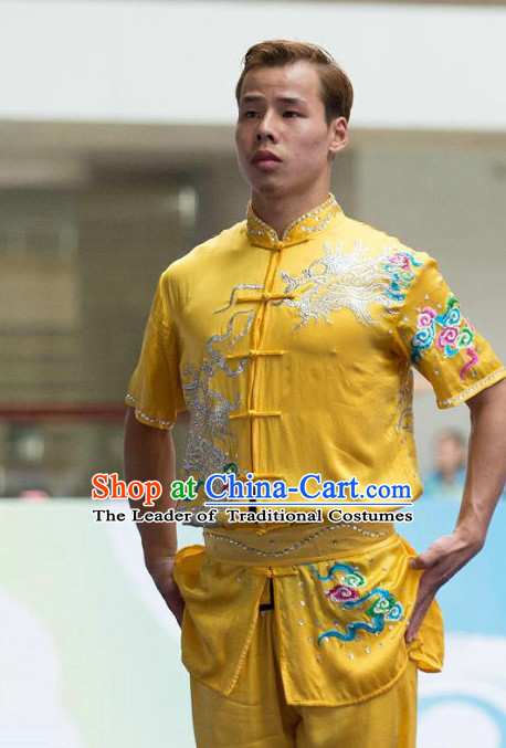 Top Wushu Long Fist Competition Suits Changquan Tourament Qigong Kung Fu Training Clothes Shaolin Outfit Martial Arts Uniform for Men Women Girls Boys Kids Adults
