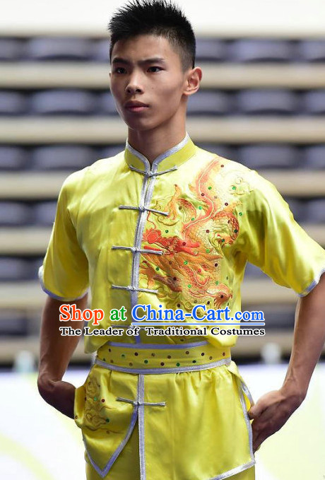 Top Wushu Long Fist Competition Suits Changquan Tourament Qigong Kung Fu Training Clothes Shaolin Outfit Martial Arts Uniform for Men Women Girls Boys Kids Adults