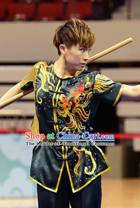 Top Professional Wushu Martial Arts Kung Fu Competition Uniforms Suits Outfits for Girls Women Adults Kids Men Boys