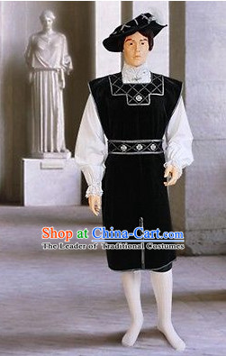 Traditional British National Costume Medieval Costume Renaissance Costumes Historic Dresses Complete Set for Men