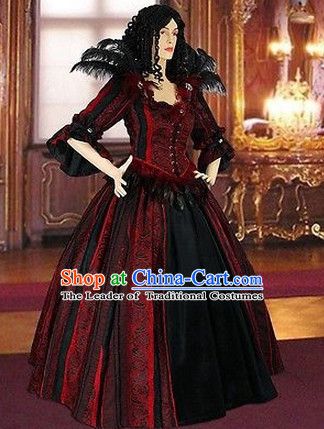 Traditional British National Costume Medieval Costume Renaissance Costumes Historic Queen Clothes Complete Set