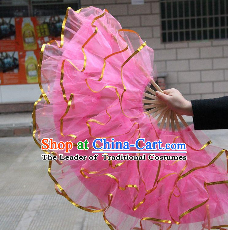 Light Pink Chinese Korean Dancing Fan Dance Gauze Fans Belly Dance Hand Fans Hand Fan Japanese Wedding Fans Oriental Fan