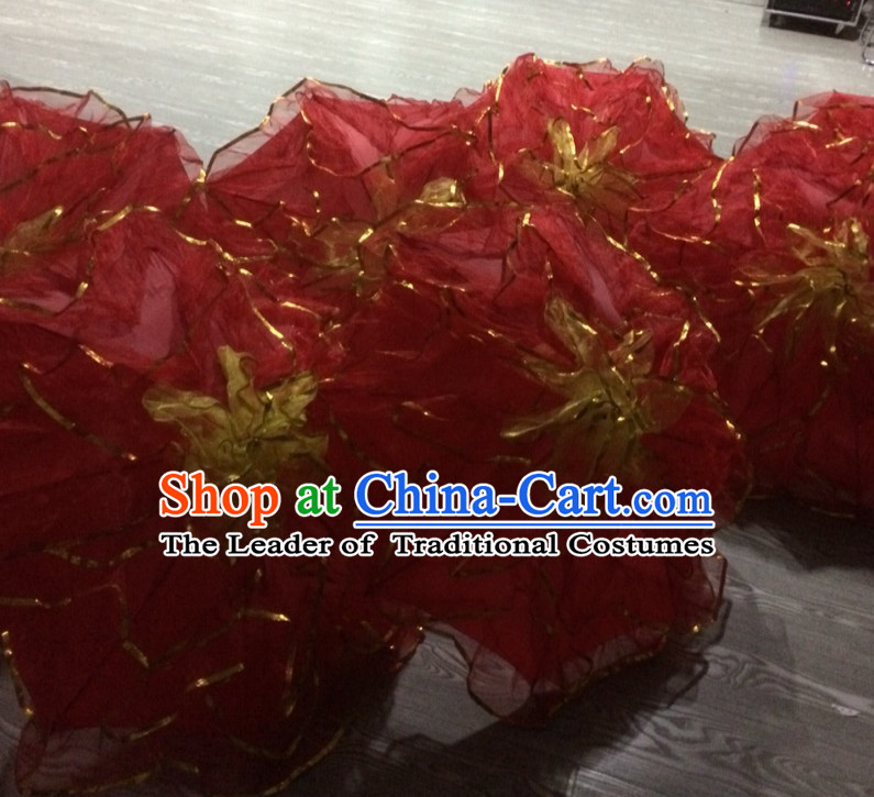 Red Traditional Peony Flower Dance Umbrella Dancing Umbrellas