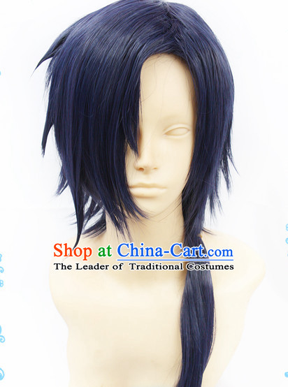 Ancient Asian Korean Japanese Chinese Style Swordsman Wigs Toupee Wig  Hair Wig Hair Extensions Sisters Weave Cosplay Wigs Lace for Men