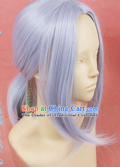 Ancient Asian Korean Japanese Chinese Style Swordsman Wigs Toupee Wig  Hair Wig Hair Extensions Sisters Weave Cosplay Wigs Lace for Men