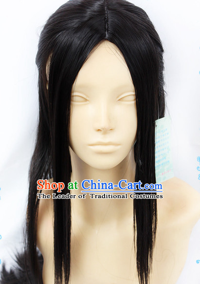 Ancient Asian Korean Japanese Chinese Style Superhero Wigs Toupee Wig  Hair Wig Hair Extensions Sisters Weave Cosplay Wigs Lace for Men