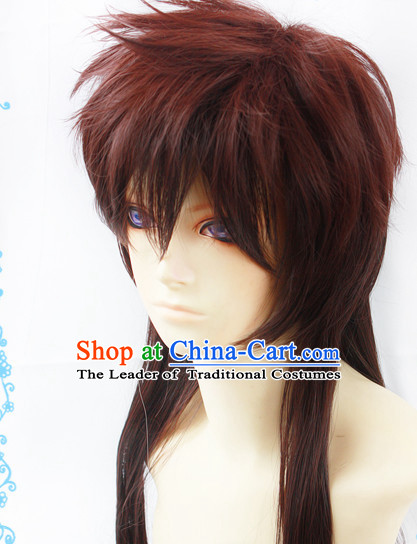 Ancient Asian Korean Japanese Chinese Style Male Wigs Toupee Wig  Hair Wig Hair Extensions Sisters Weave Cosplay Wigs Lace for Men