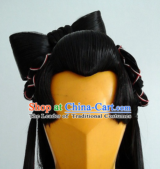 Ancient Asian Korean Japanese Chinese Style Male Wigs Toupee Wig Hair Extensions Sisters Weave Cosplay Wigs Lace for Men