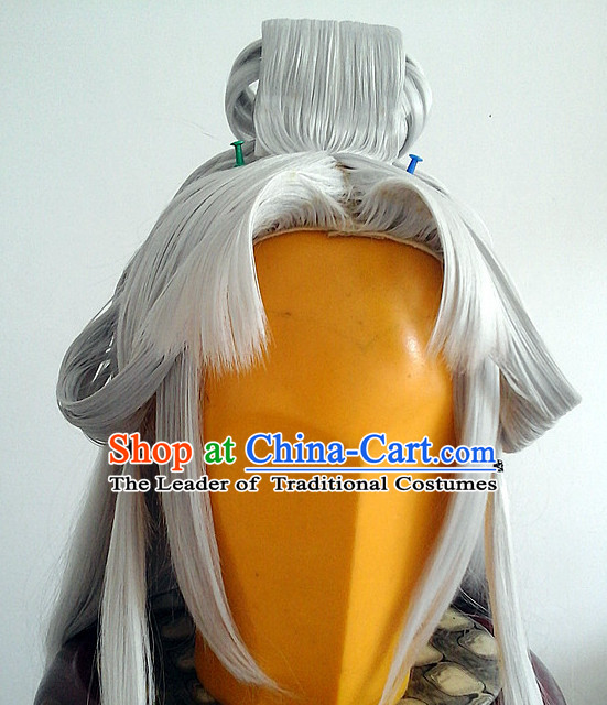 Ancient Asian Korean Japanese Chinese Style Male Wigs Toupee Wig Hair Extensions Sisters Weave Cosplay Wigs Lace for Men